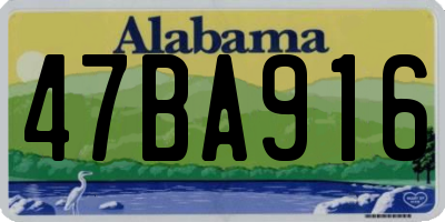 AL license plate 47BA916