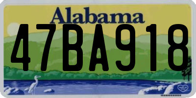 AL license plate 47BA918