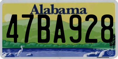 AL license plate 47BA928