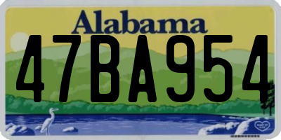 AL license plate 47BA954