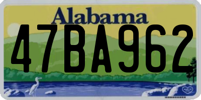 AL license plate 47BA962