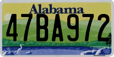 AL license plate 47BA972
