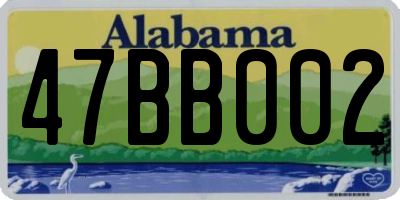 AL license plate 47BB002