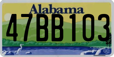 AL license plate 47BB103