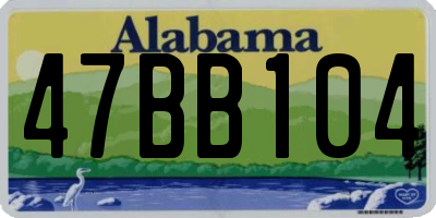 AL license plate 47BB104