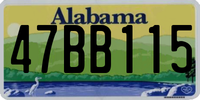 AL license plate 47BB115