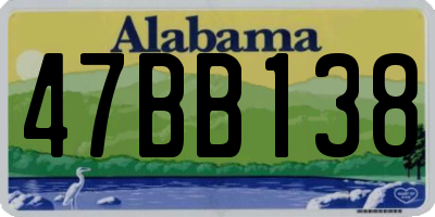 AL license plate 47BB138
