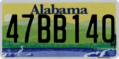 AL license plate 47BB140