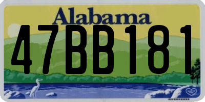AL license plate 47BB181