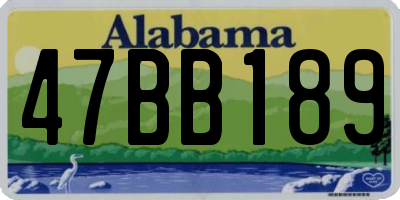 AL license plate 47BB189