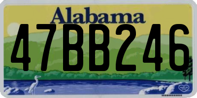 AL license plate 47BB246
