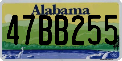 AL license plate 47BB255