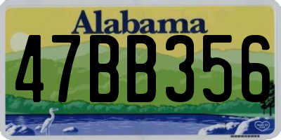 AL license plate 47BB356