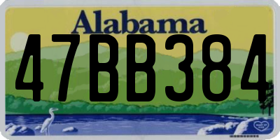 AL license plate 47BB384
