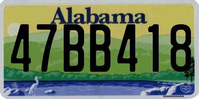 AL license plate 47BB418