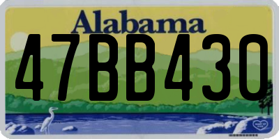 AL license plate 47BB430