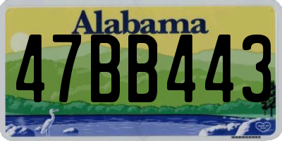 AL license plate 47BB443