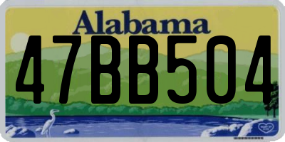 AL license plate 47BB504