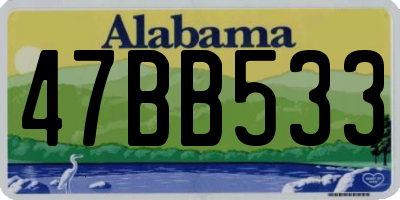 AL license plate 47BB533