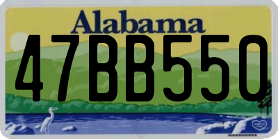 AL license plate 47BB550