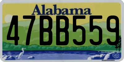 AL license plate 47BB559