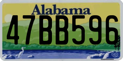 AL license plate 47BB596