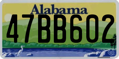 AL license plate 47BB602
