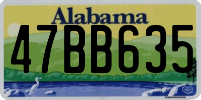 AL license plate 47BB635