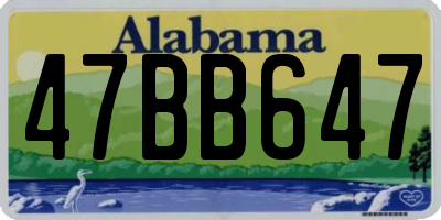 AL license plate 47BB647