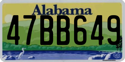 AL license plate 47BB649