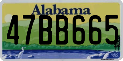 AL license plate 47BB665
