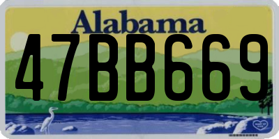 AL license plate 47BB669