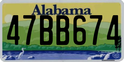 AL license plate 47BB674