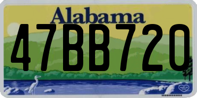 AL license plate 47BB720