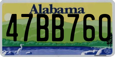 AL license plate 47BB760