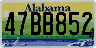 AL license plate 47BB852