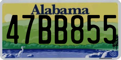 AL license plate 47BB855