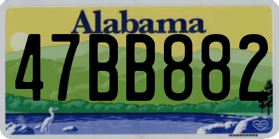 AL license plate 47BB882