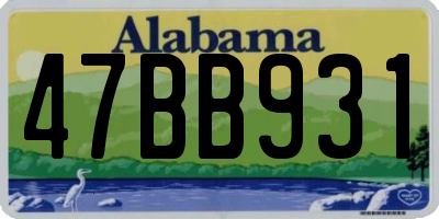 AL license plate 47BB931
