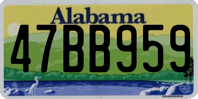 AL license plate 47BB959