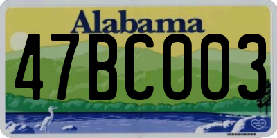 AL license plate 47BC003