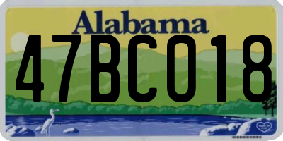 AL license plate 47BC018