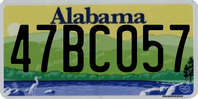 AL license plate 47BC057