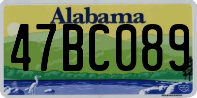 AL license plate 47BC089
