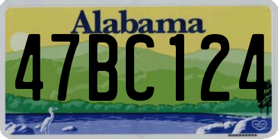 AL license plate 47BC124