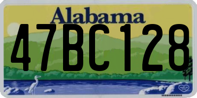 AL license plate 47BC128