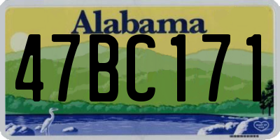 AL license plate 47BC171