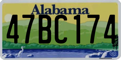 AL license plate 47BC174
