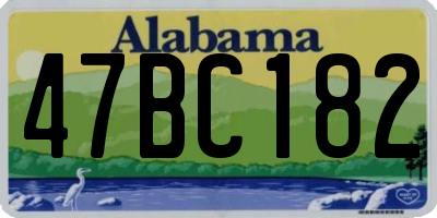 AL license plate 47BC182