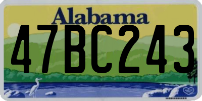 AL license plate 47BC243